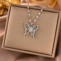 Bt020 Schmetterling Silber