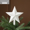 Kleine witte glitter kerstster van 14,5 cm voor in de top van de kerstboom decor - 14CM Witte Kleine Glitter Boomtop Ster