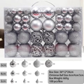 Set van 100 zilveren kerstballen mat en glanzend voor kerstboom decoratie pakket - 100-delige set (3-6cm) / Zilver