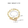 Chapado en Oro 18K Piedra Blanca