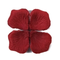 Deep red artificial rose petals made of fabric for romantic wedding room decorations - Wine Red (Approx. 100pcs)