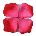 Artificial wedding rose petals with a red gradient finish for romantic decoration - Peach Red Gradient (Approx. 100pcs)