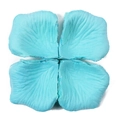 Light blue four-leaf clover decorative petals made of pressed fabric for weddings - Tiffany Blue (Approx. 100pcs)
