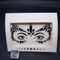 Black acrylic face crystal stickers for DIY makeup and festival eye decoration - 1086