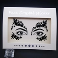 Elegant black cat eye face crystal stickers in professional white packaging - 1087