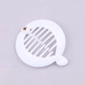 Minimalist white round banana clip for ponytails with high-quality resin finish - White