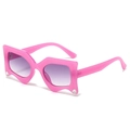 Barbie pink star-shaped sunglasses with rhinestone accents and purple gradient lenses - Transparent Pink Purple Frame Pink Lens