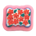 Molde de silicona rosa para jabón artesanal y manualidades de flores rectangulares - Silicona / Flor Rosa