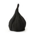 Bonnet noir en maille en forme d'ail avec design pointu pour enfants et parents - Noir