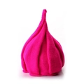 Cute kids rose red flower-shaped knitted beanie with creative pointed tip design - Rose Red