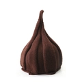 Bonnet tricoté pointu marron foncé pour enfants et parents en couleur café uni - café