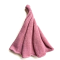 Cute pink knit twisted cone hat for children featuring detailed crochet texture - Dusky Pink