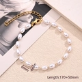 Perle : 4x6mm / Bracelet 17cm+5cm