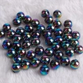 Solid Black AB / 8mm Diameter Approximately 2mm Aperture 50 Pieces/pack