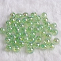 Transparent Light Green AB / 6mm Diameter Approximately 2mm Aperture 100 Pieces/pack