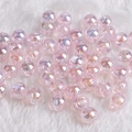 Transparent Light Pink AB / 6mm Diameter Approximately 2mm Aperture 100 Pieces/pack