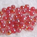 Transparent Red AB / 6mm Diameter Approximately 2mm Aperture 100 Pieces/pack