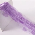 Purple heart pattern string curtain made of mesh fabric for room decoration and partitions - 1m Width * 2m Height / Light Purple