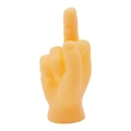 Funny yellow silicone cat teaser finger toy with middle finger gesture for pets - Middle Finger Gesture