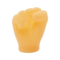 Flesh-toned fist-shaped finger puppet made of soft silicone for cat interaction - Fist