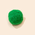 Emerald green plush pom-pom cat toy ball with soft fluffy texture for kittens - 3.8cm Single / Christmas Green