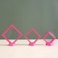 Rosa Roja; 7*7*2cm (¡excluyendo La Base!)