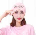 Pink cotton maternity beanie with Sweet You lettering and heart star graphics - Sweet You / Pink