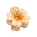Translucent amber orange plumeria flower hair claw clip with gradient resin texture - Colorful Sunflower Claw [Orange]
