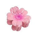 Pink translucent resin flower hair claw clip with gradient petals for styling - Colorful Sunflower Claw [Rose Red]