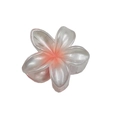 Pink gradient plumeria hair claw clip made of matte translucent resin for women - Pearlescent Orange