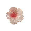 Pink gradient hibiscus flower hair claw clip with a transparent glitter finish - Cabbage Rose Red
