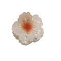 Translucent orange and white 4cm flower hair claw clip with fine glitter finish - Cabbage Rose Orange