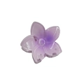 Purple gradient flower hair claw clip with a transparent glitter finish for women - Maple Purple