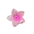 Pink gradient 4cm glitter plumeria hair claw clip with translucent resin petals - Maple Rose Red