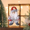 Babbo Natale di peluche con cappello a quadri e stivali grigi per addobbi di Natale - Babbo Natale / 17.5*11cm