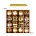 42-piece gold Christmas tree bauble set with assorted glitter and matte finishes - 42 Pieces/Pack / Gold