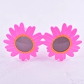Funny daisy party sunglasses in bright pink and orange colors for birthday decorations - Daisy Dark Pink