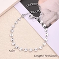 Bracelet Rond Dense En Relief (couleur Acier) | 1 Brin/paquet / Longueur : 170 + 50 Mm