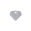 Handmade woven pearl heart ring featuring a large white heart shape on white background - Heart Design (jz-Exaggerated Pearl Large Ring)