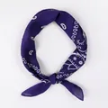 Classic purple paisley pattern square scarf with elegant floral prints for women - Paisley Eggplant Purple