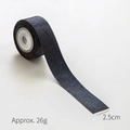 2.5cm navy blue Christmas ribbon with gold glitter for DIY gift wrapping, weighing 26g - 2.5cm Navy Blue with Gold Sparkle Ribbon (6 Yards)