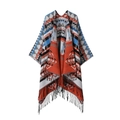 Colorful Argyle Tassels - Blue & Red