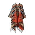 Colorful Argyle Tassels - Orange & Blue