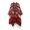 Ethnic Style Horizontal Stripes Bright Red