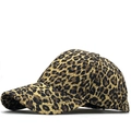 Gorra de béisbol con estampado de leopardo para mujer con visera curva para el sol - Ajustable / Leopardo Clásico Amarillo Negro Marrón (02)