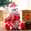 Christmas snowman plush doll apple bag with red polka dots and festive holiday decor - Dot Apple Bag Snowman
