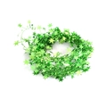 Flexible 7.5m green wire garland with shiny metallic pentagram stars for Xmas decor - Green