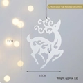 Decorazione natalizia cervo cavo argento, renna da appendere per albero, 11cm x 9,5cm - Renna Argentata (LF4066)