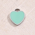 Small Size Mint Green Love Pendant (steel Color)|1 Pc/package / 10x9mm (aperture: 1.2x2.5mm)