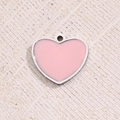 Pink Love Pendant (steel)|1 Pc/package / 9x10mm (aperture: 0.5mm)